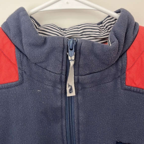 Men’s Vineyard Vines 3/4 Zip Blue and Pink Sweater Size X/S - Picture 2 of 8